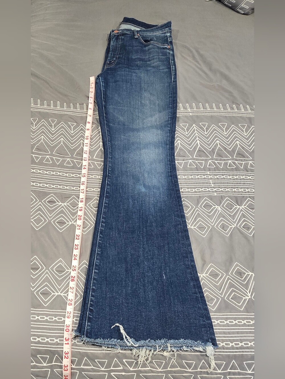 MOTHER Denim The Weekender Fray High Waisted Flare Jeans Size 29 - Picture 3 of 9
